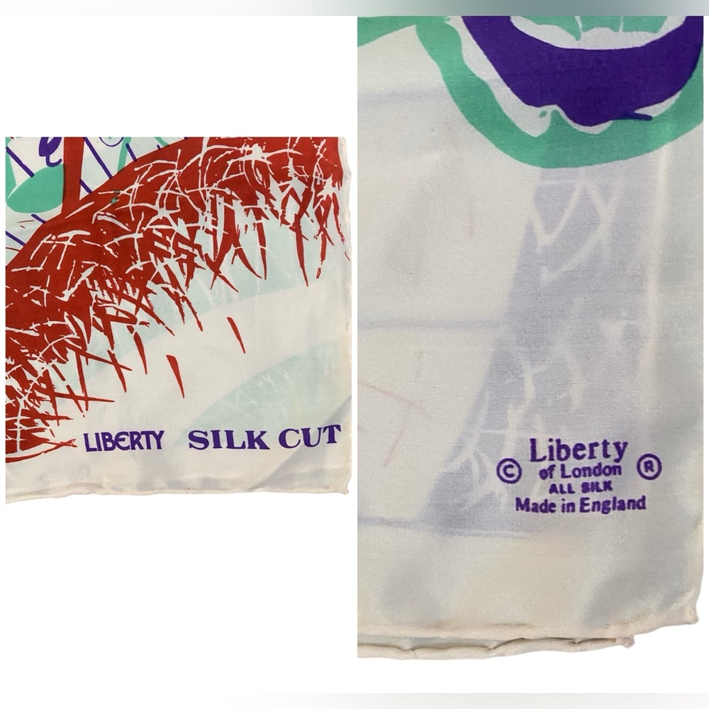 Liberty of London vintage silk scarf Made in England - Picture 7 of 7